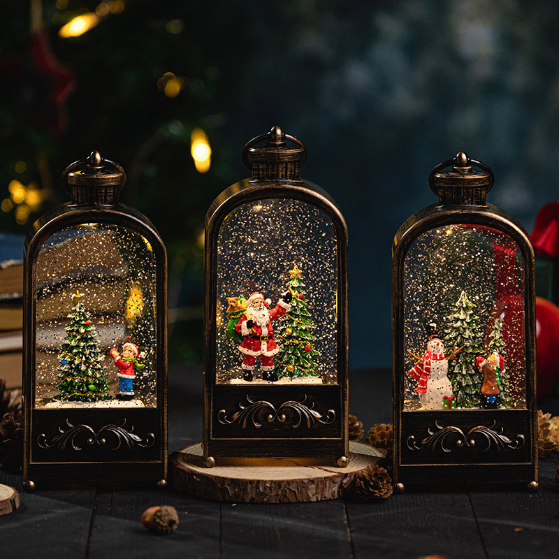 Snow Globe Musical - Iluminado Natal Snow Globe Lanterna, ornamentos