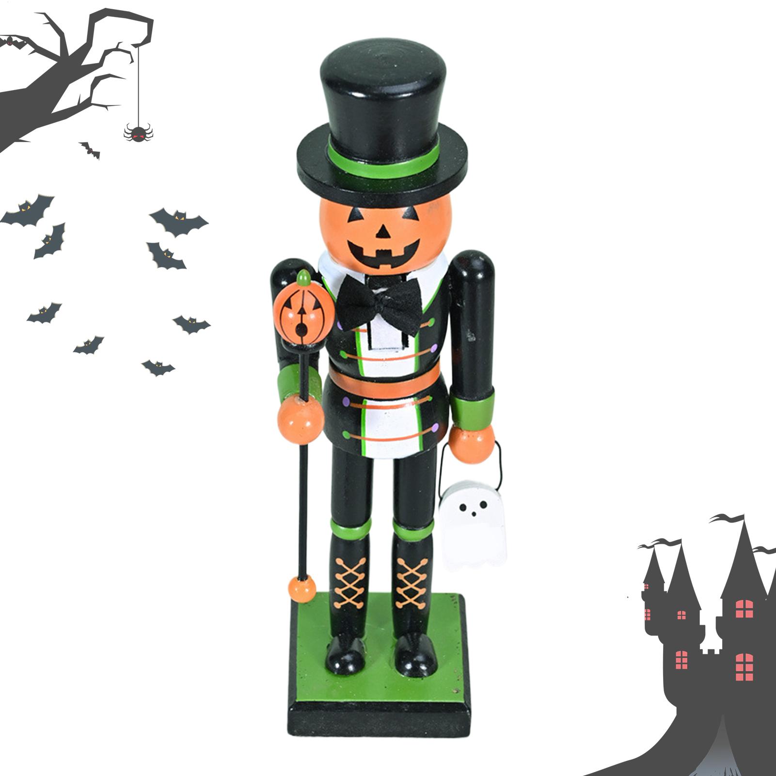 Nutcracker Figurine - Halloween quebra-nozes figuras de madeira quebra-nozes