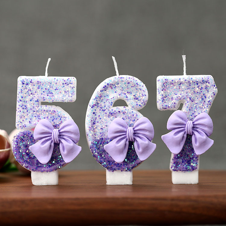 Holiday Candle Set - Vela de Aniversário Criativa com Glitter