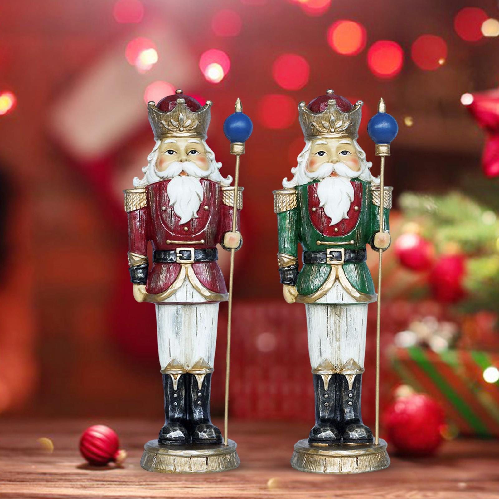Nutcracker Figurine - 10 Polegada resina natal quebra-nozes soldado