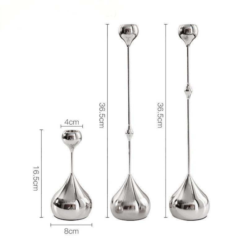 Holiday Candle Set - Conjunto de 3 Castiçais de Metal