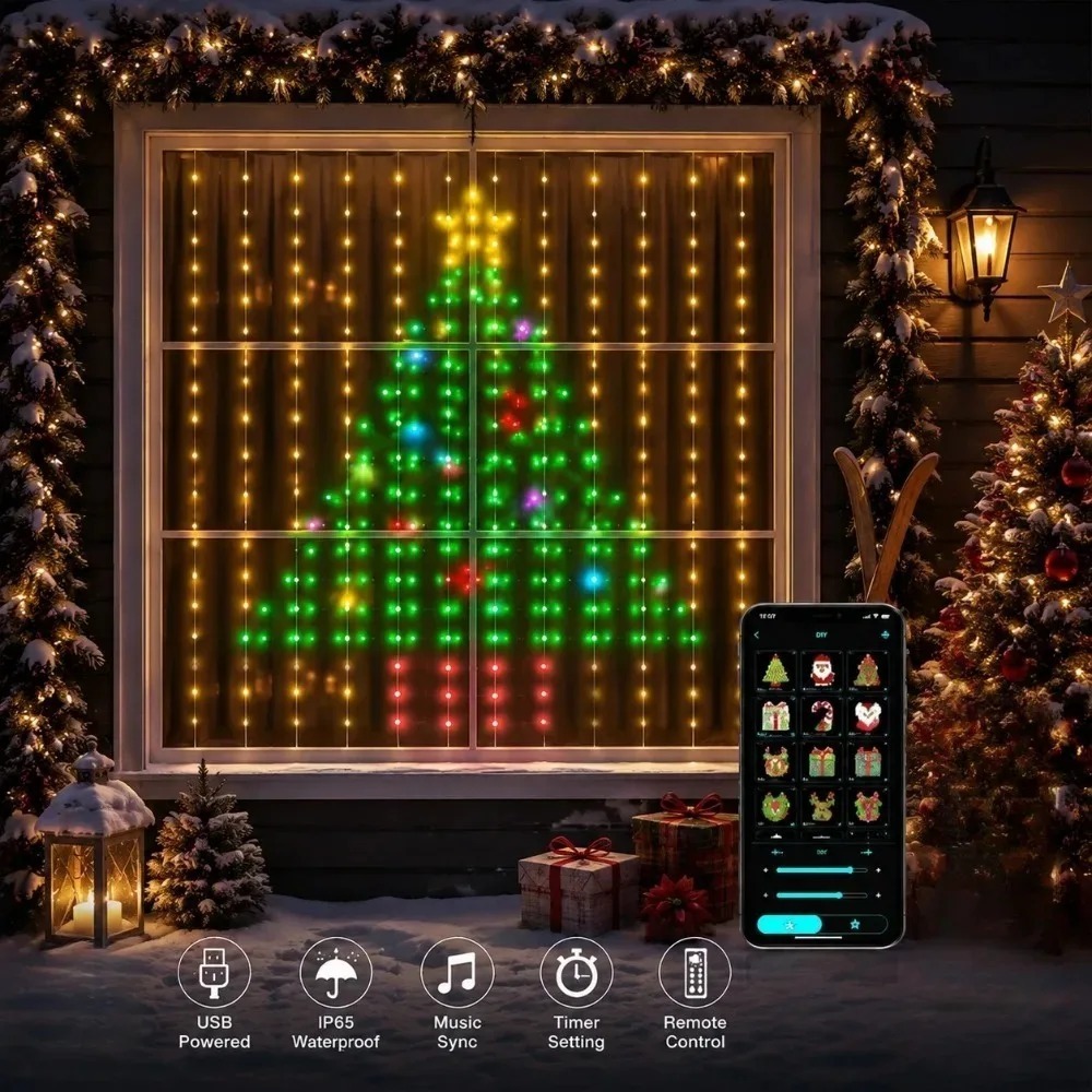 Luzes de Cortina LED Pixel com - Led Fairy String Lights avaliação e preço