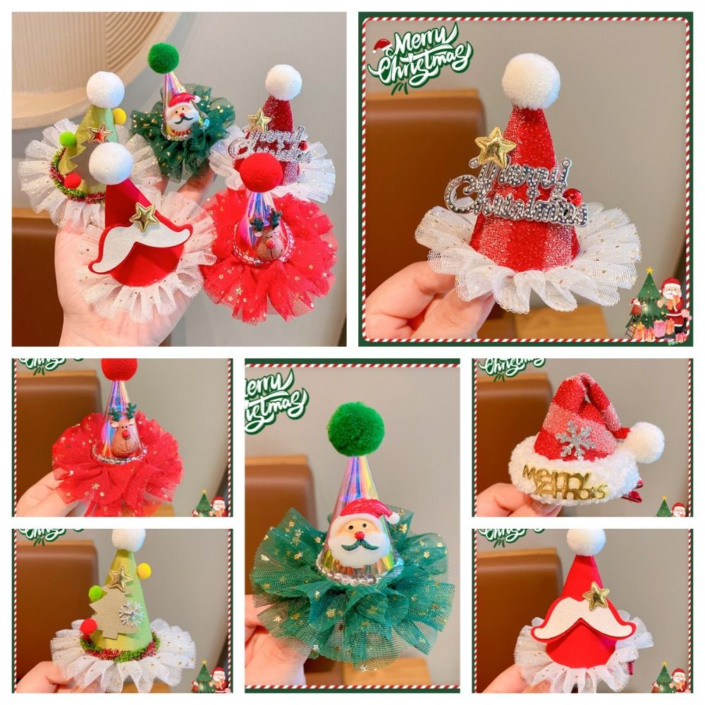 Bonito estrela natal grampo de - Santa Hat Plush avaliação e preço