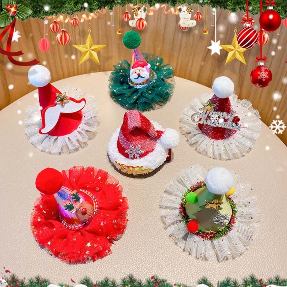 Bonito estrela natal grampo de - Santa Hat Plush avaliação e preço