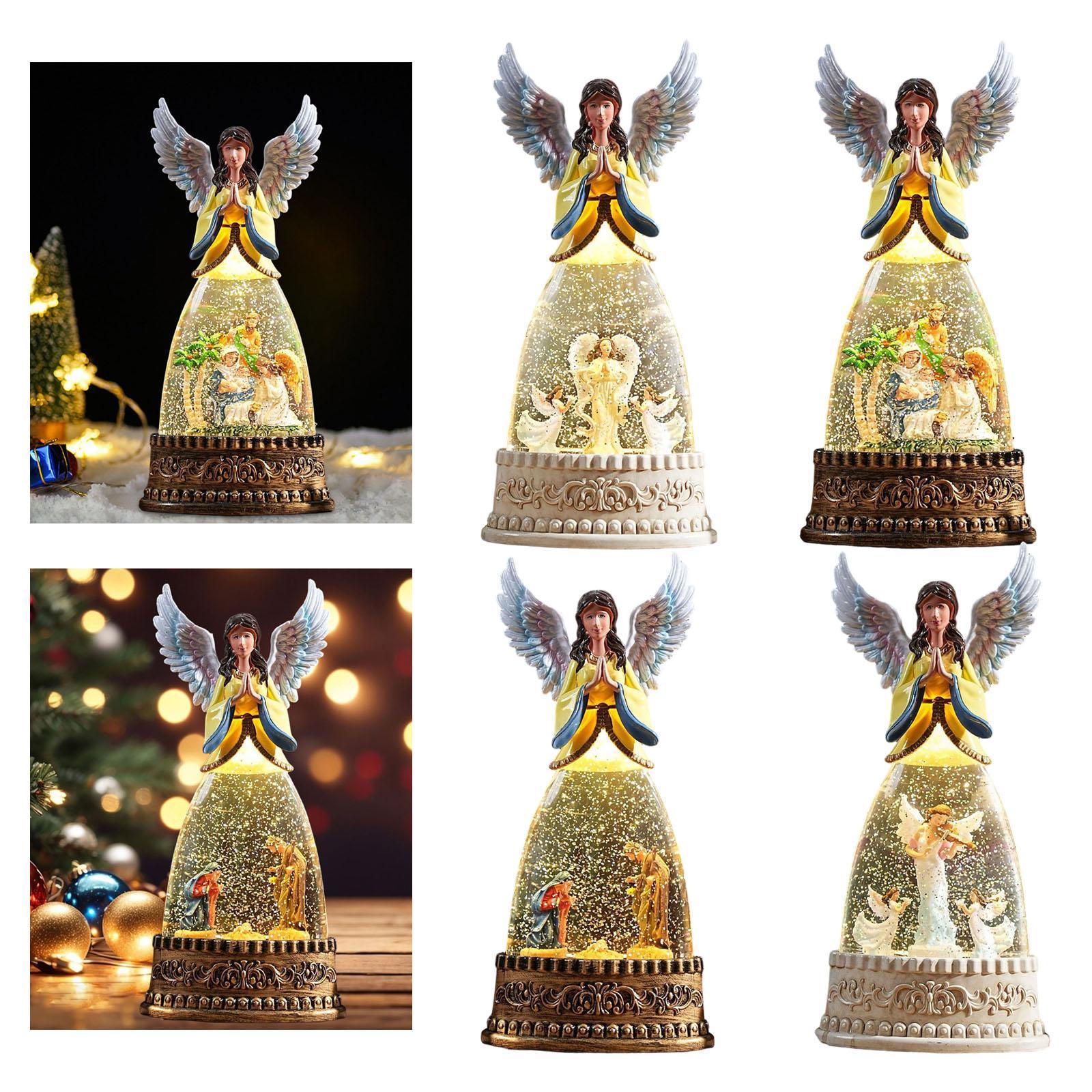 Estatueta de anjo iluminada, g - Snow Globe Musical avaliação e preço