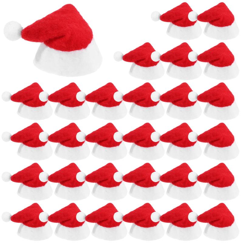 NOVO Kit com 30 Mini Chapéus d - Santa Hat Plush avaliação e preço