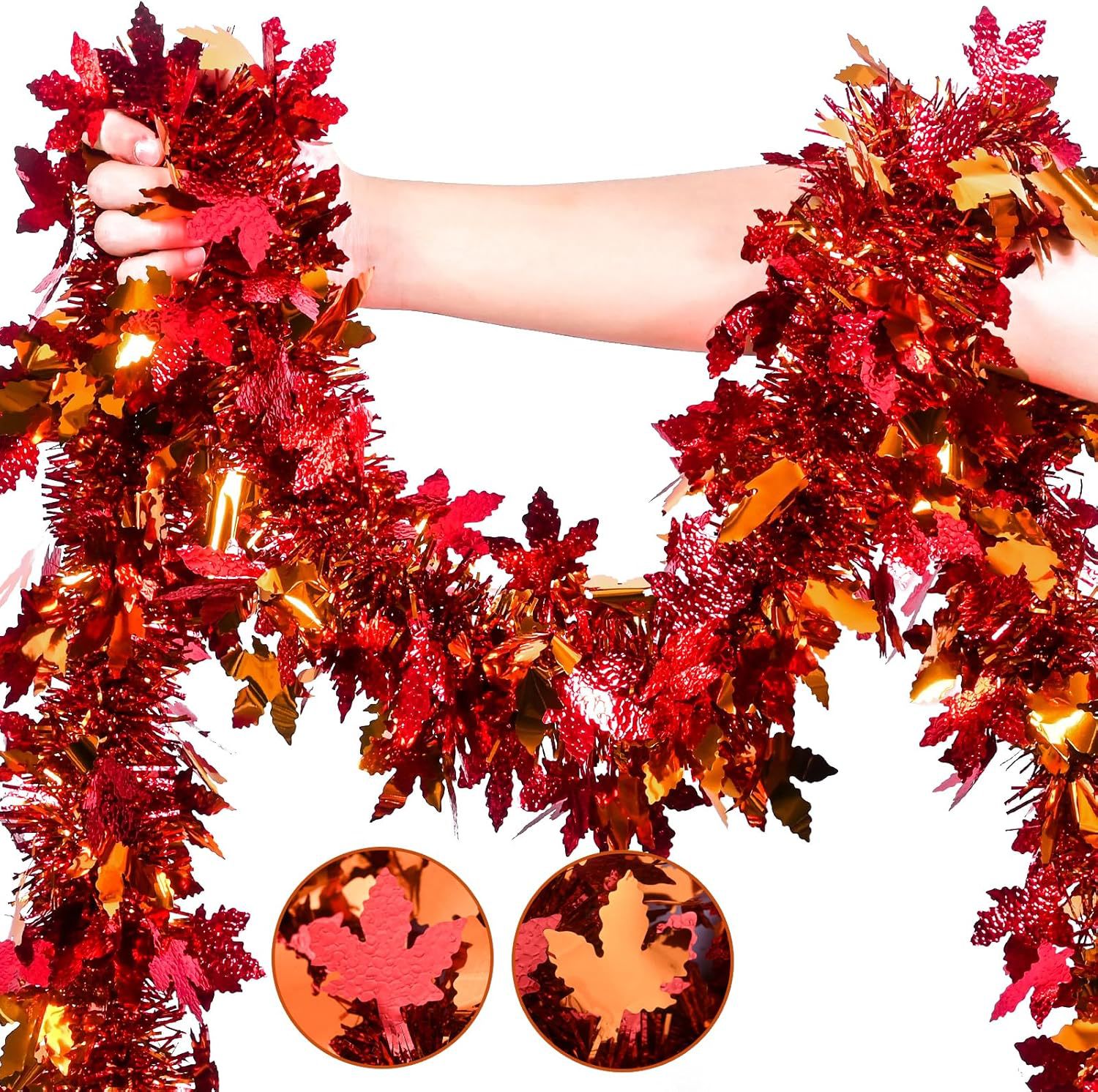 Guirlanda de Tinsel de Outono  - Tinsel Garland Decoration avaliação e preço