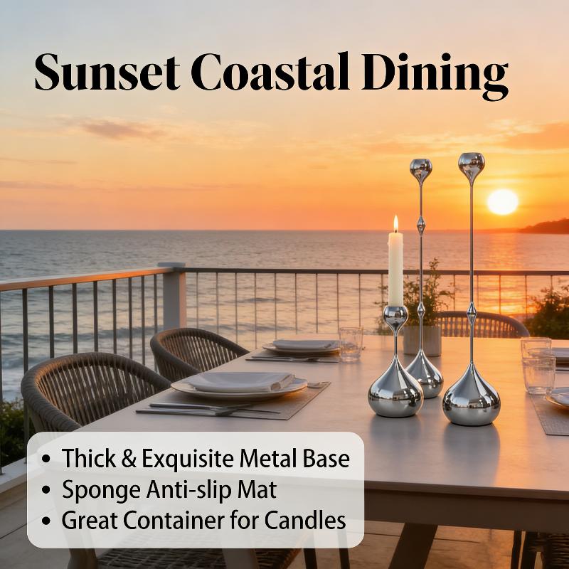 Conjunto de 3 Castiçais de Met - Holiday Candle Set avaliação e preço